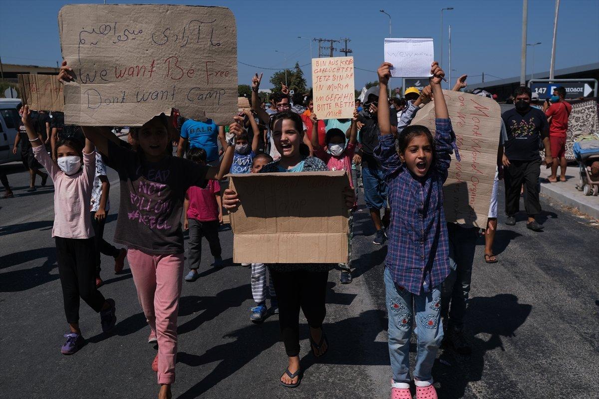 Moria kampındaki sığınmacılar özgürlük istiyor