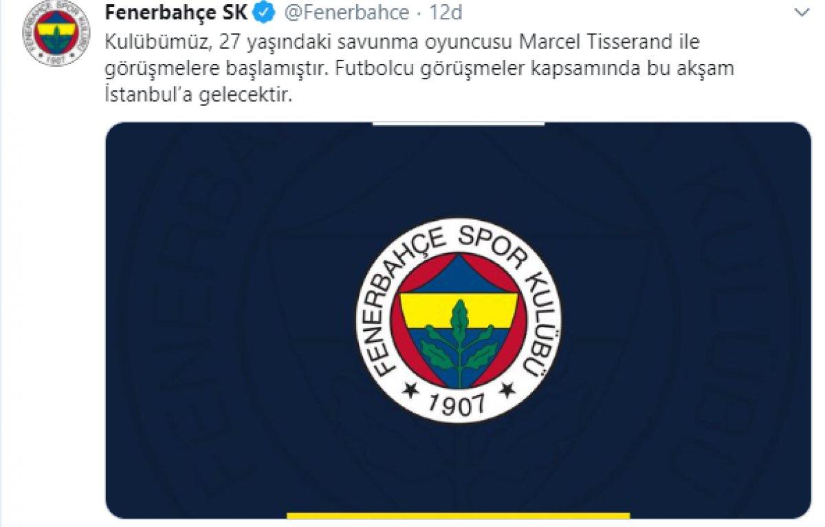 Fenerbahçe, Marcel Tisserand'ı açıkladı
