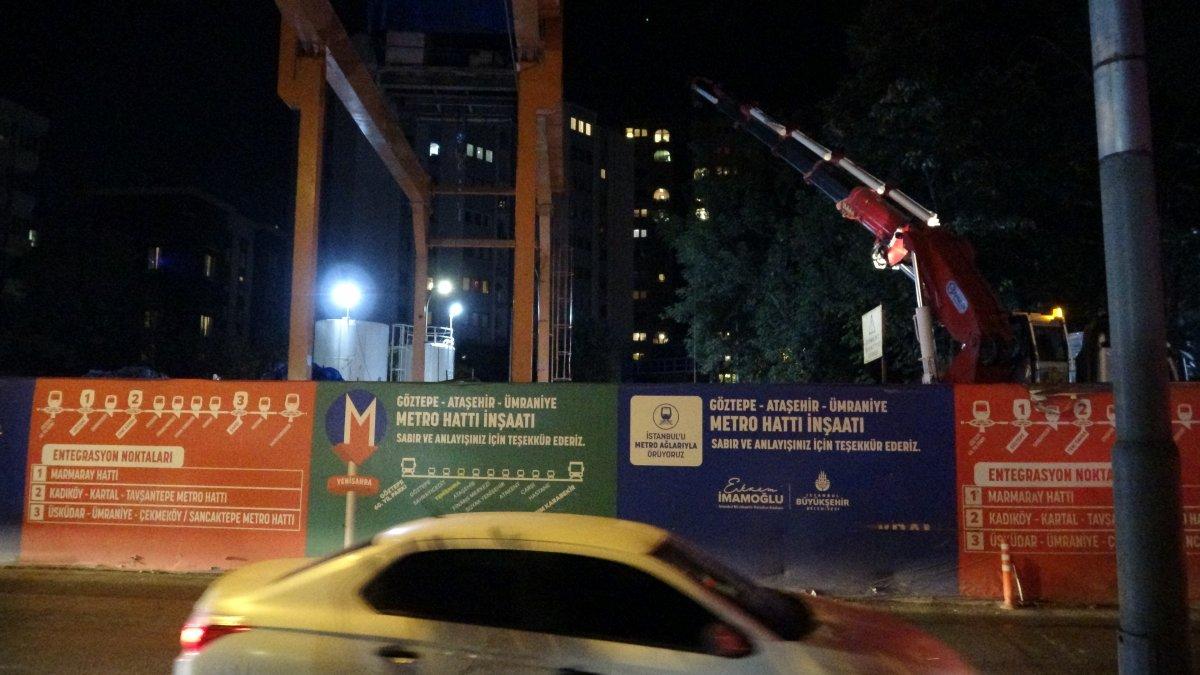 Kadıköy-Kozyatağı metro şantiyesinde kaza