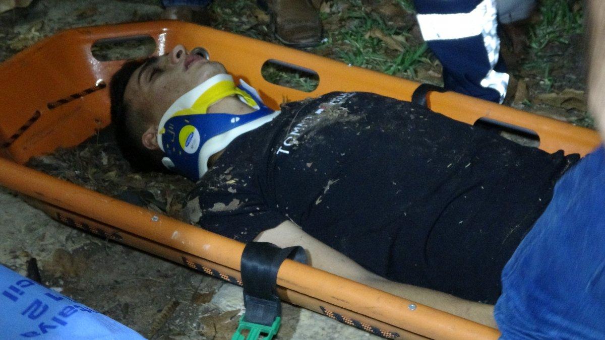 Antalya'da tuvaletini yaparken 15 metrelik uçuruma yuvarlandı