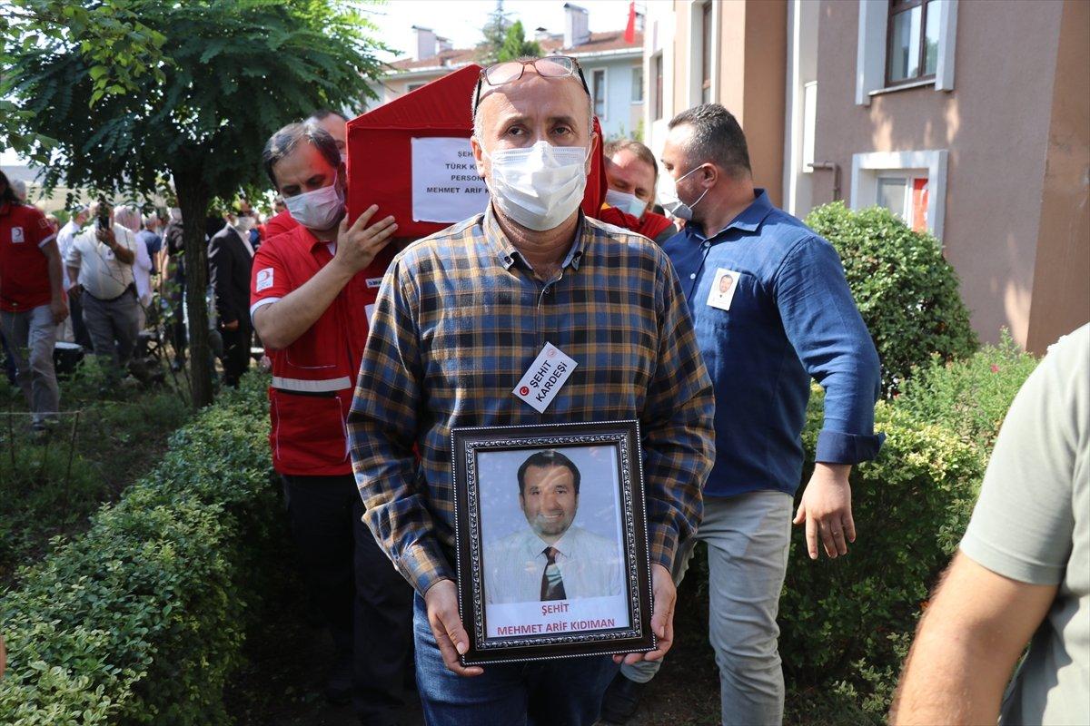 Kızılay şehidi Mehmet Arif Kıdıman, son yolculuğuna uğurlandı
