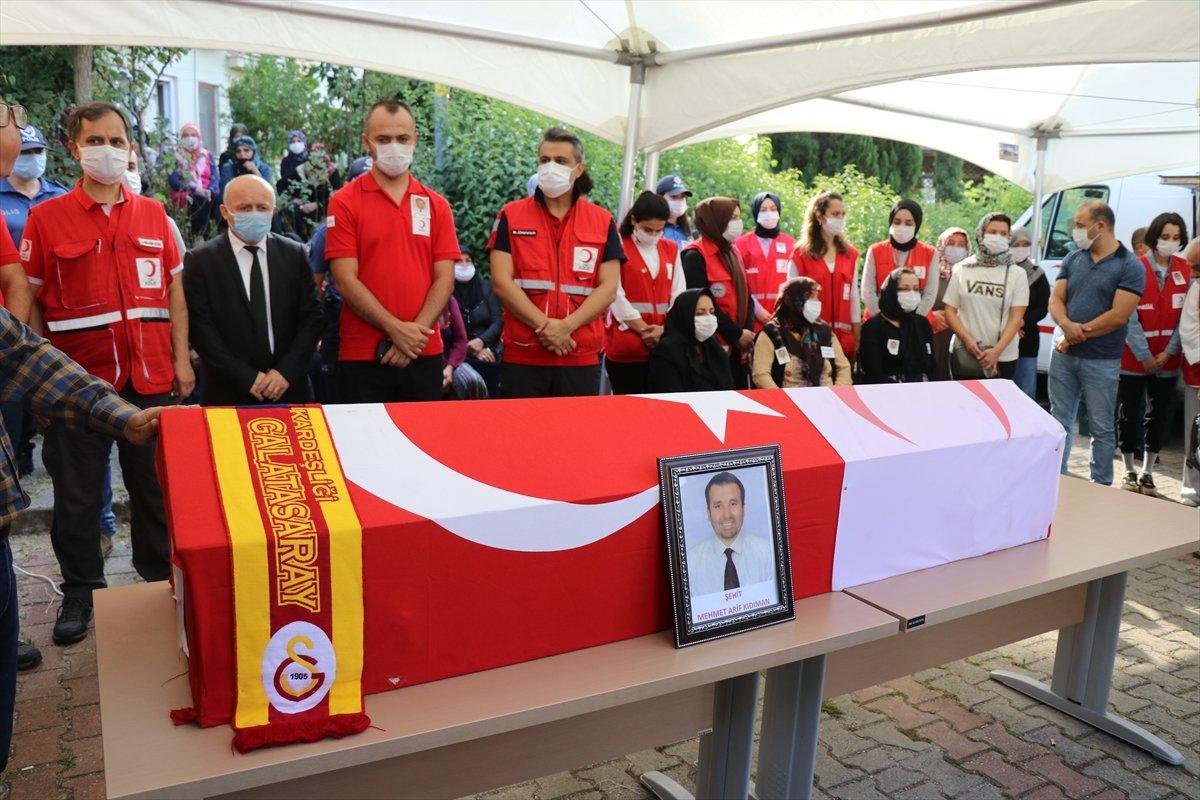 Kızılay şehidi Mehmet Arif Kıdıman, son yolculuğuna uğurlandı