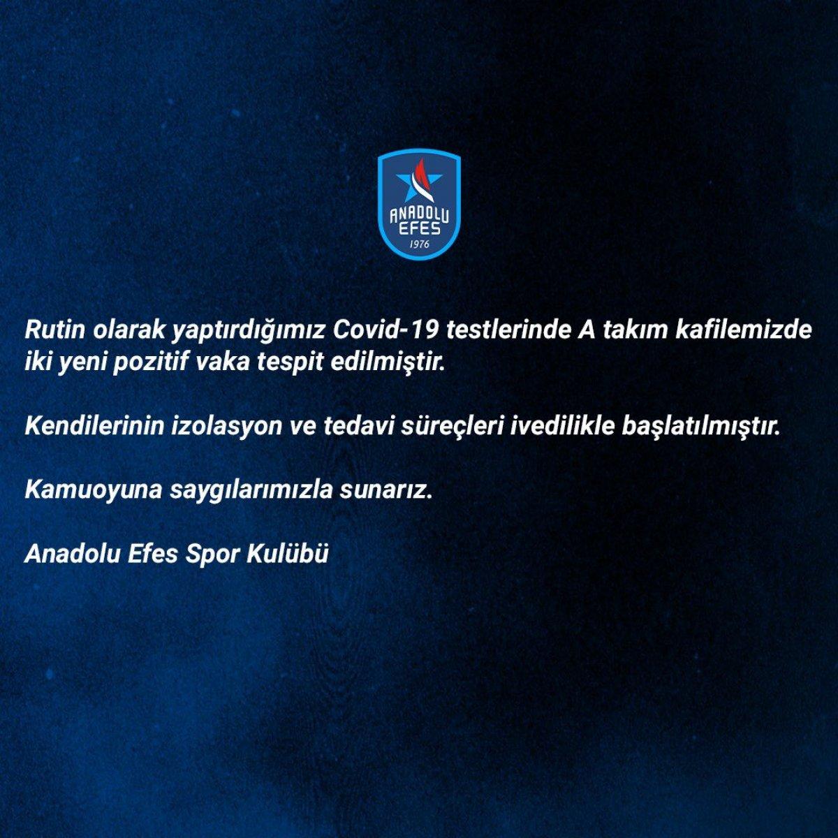 Anadolu Efes'te iki kişi koronavirüse yakalandı