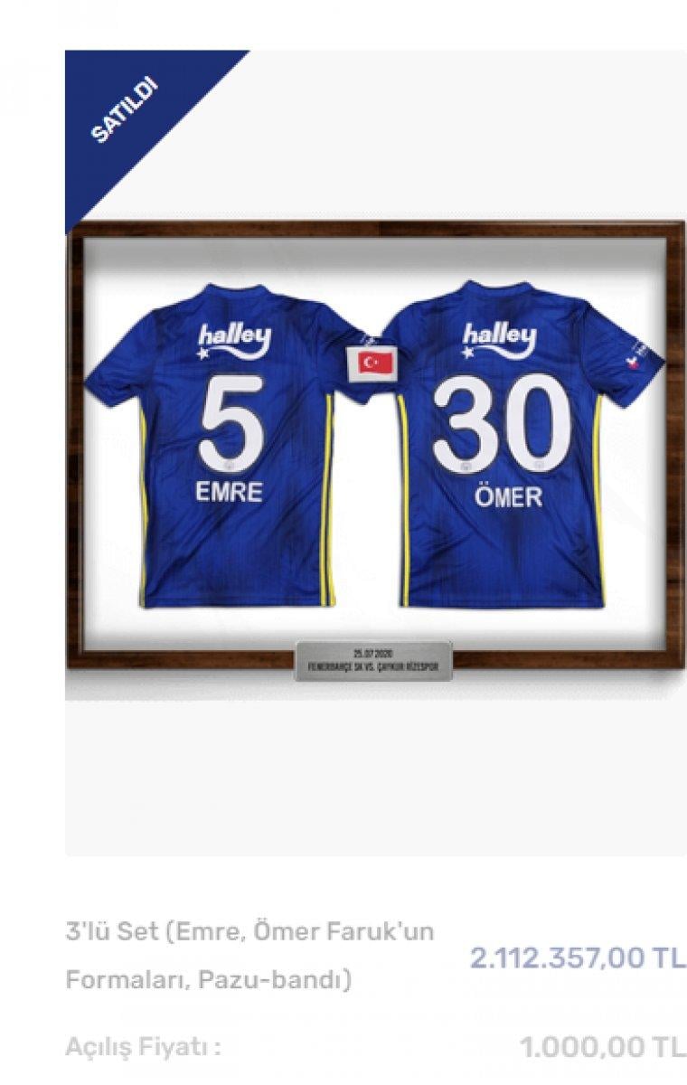 Emre Belözoğlu ve Ömer Faruk'un formaları 2 milyona satıldı