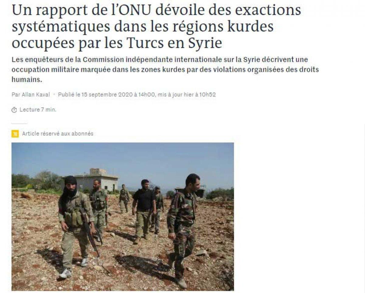 Fransız gazete Türkiye’nin Suriye’yi işgal ettiğini yazdı