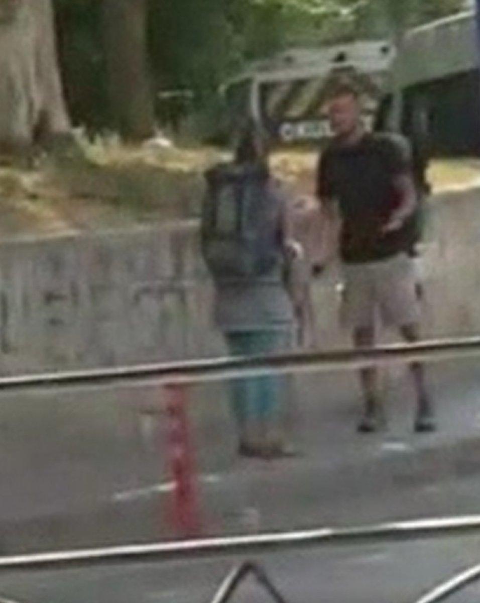 Turist kadın, erkek arkadaşına şiddet uyguladı