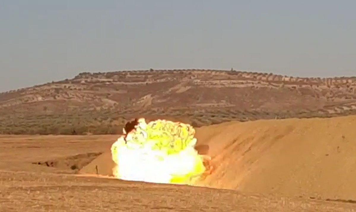 Afrin’de 75 kilo patlayıcı yüklü araç imha edildi