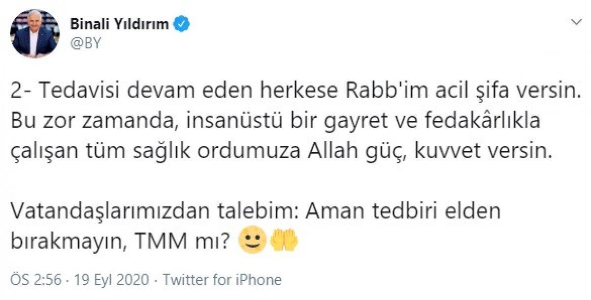 Binali Yıldırım ve eşi Semiha Yıldırım koronavirüsü yendi