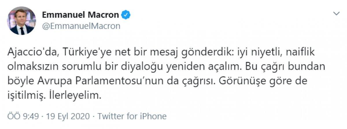 Macron'dan Türkçe paylaşım: İyi niyetli diyaloğu tekrar açalım