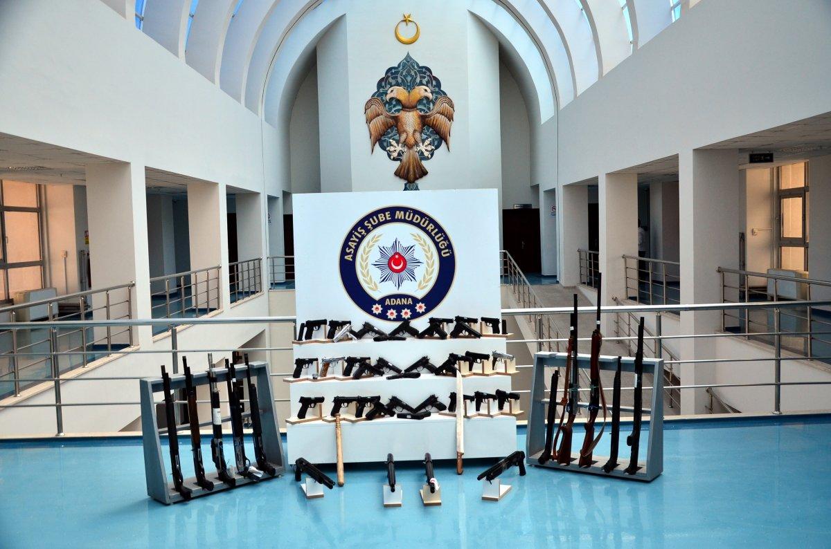 Adana polisi, bir haftada 68 silah ele geçirdi