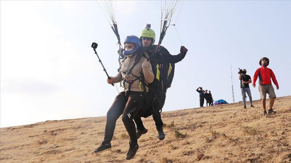 Manisa'da görme engelli gencin uçma hayali gerçek oldu