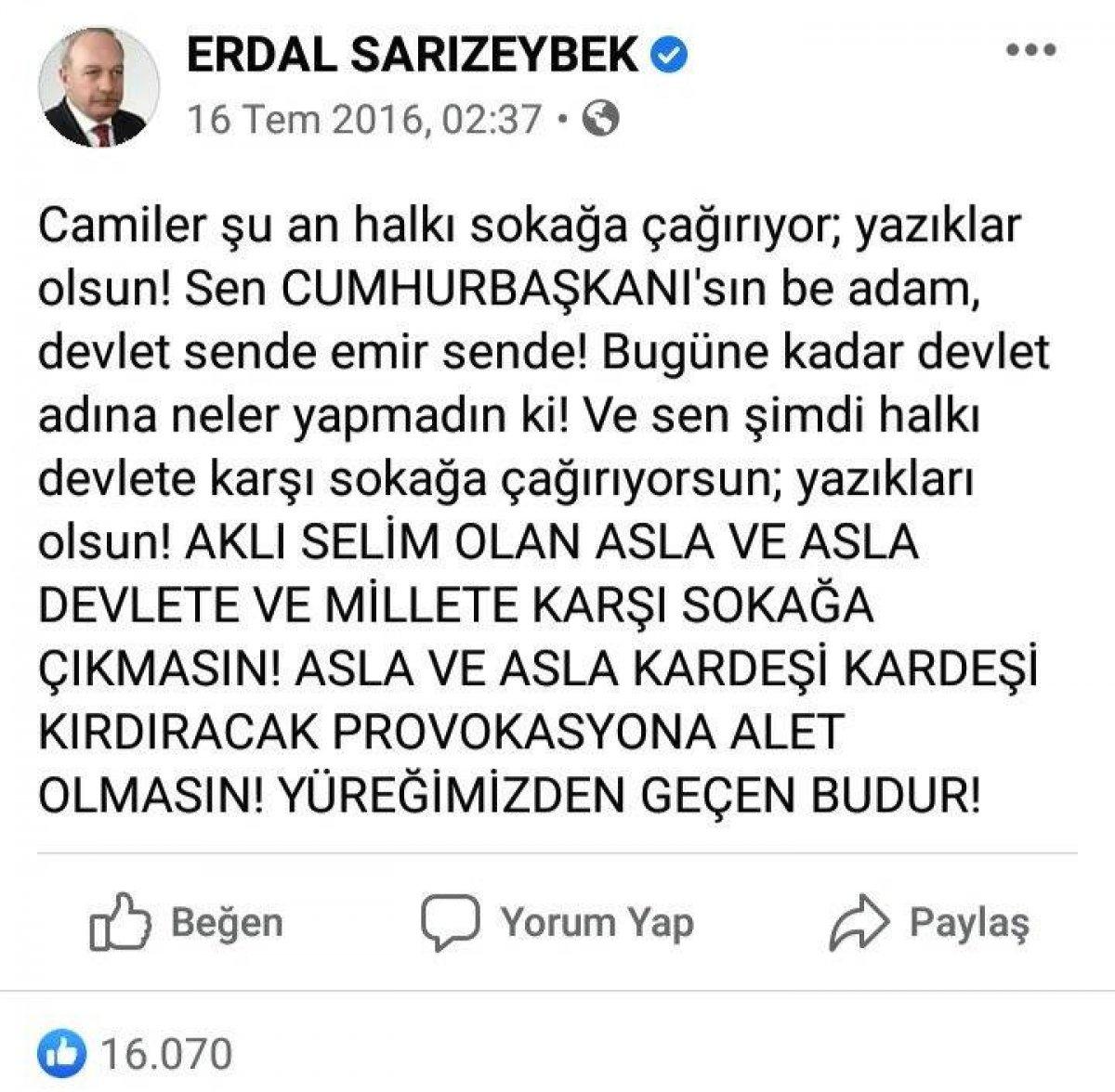 İYİ Parti yönetimine giren Erdal Sarızeybek kimdir? Erdal Sarızeybek'in 15 Temmuz gecesi paylaşımları