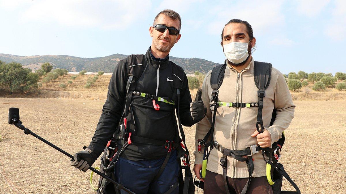 Manisa'da görme engelli gencin uçma hayali gerçek oldu