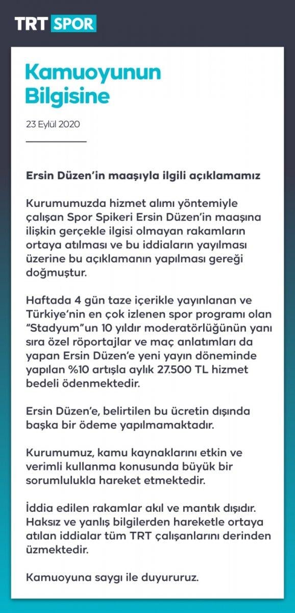 Ersin Düzen ne kadar maaş alıyor? TRT, Ersin Düzen'in maaşını açıkladı!
