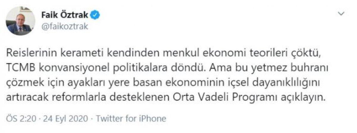 Merkez Bankası faizi artırdı