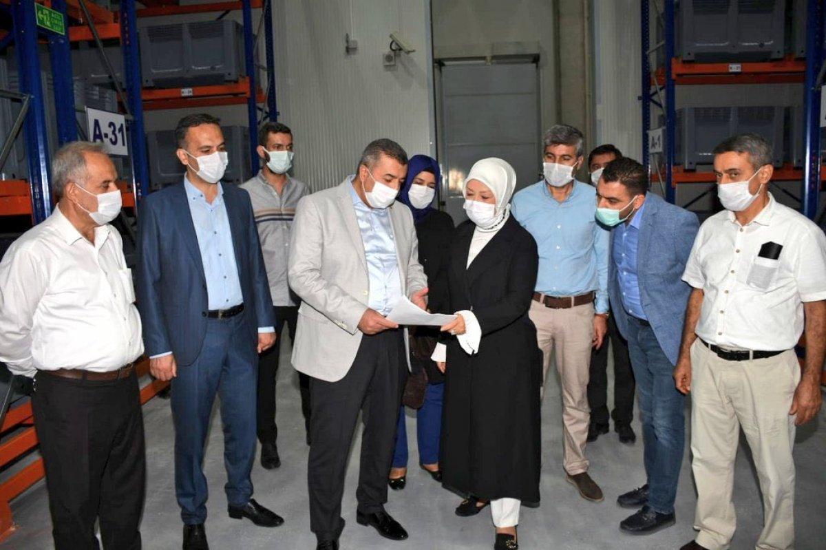 AK Parti'li Öznur Çalık, Malatya'da kuru kayısı deposunu ziyaret etti