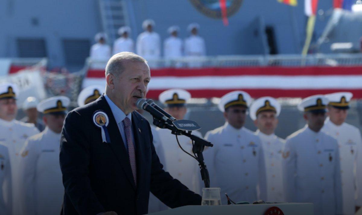 Cumhurbaşkanı Erdoğan'dan denizlerde kararlılık vurgusu