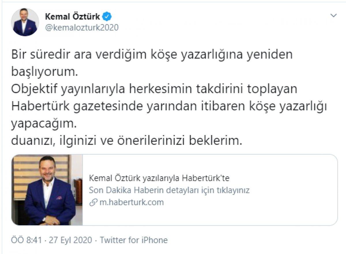 Kemal Öztürk'ün yeni adresi Habertürk oldu