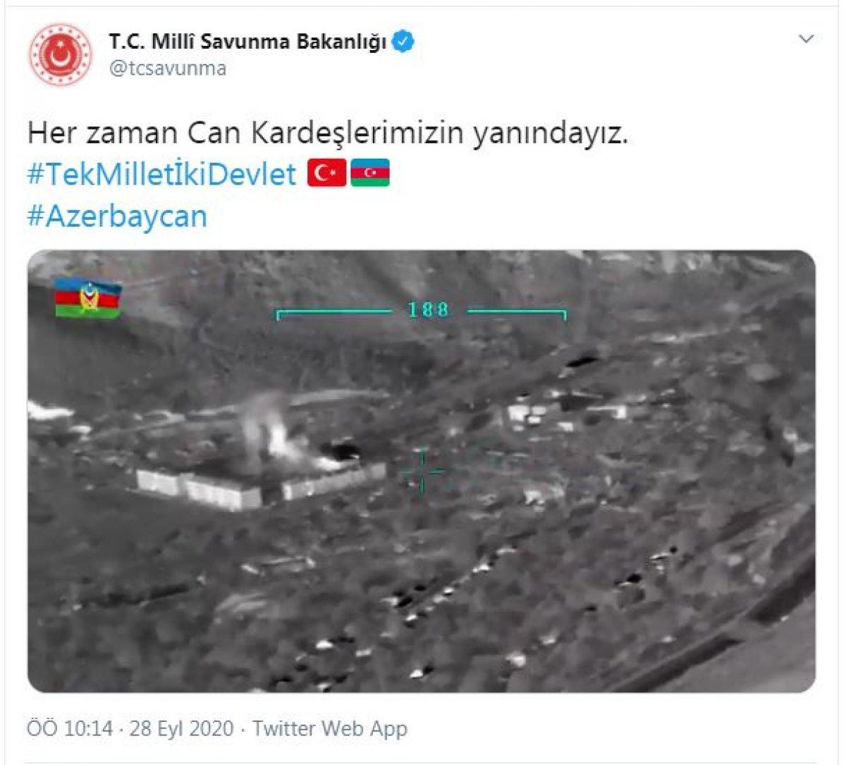 Milli Savunma Bakanlığı'ndan Azerbaycan’a destek videosu