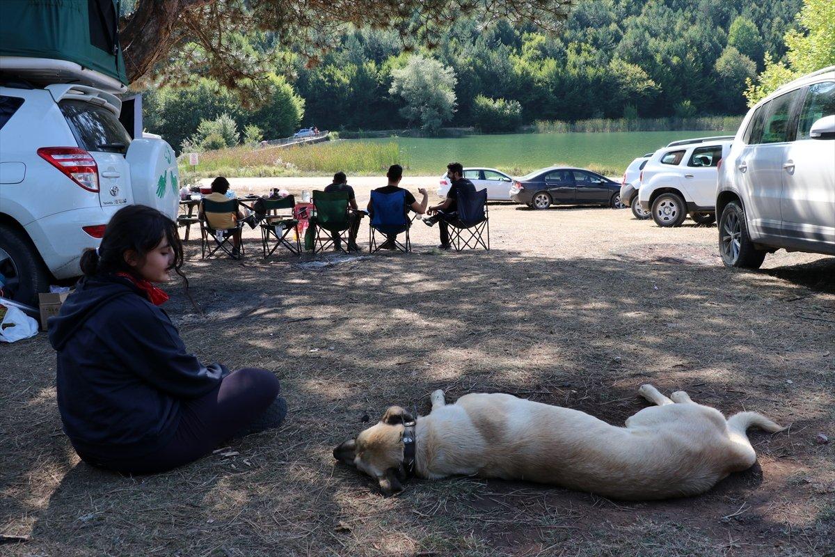 Düzce'de sosyal mesafeli doğa kampı