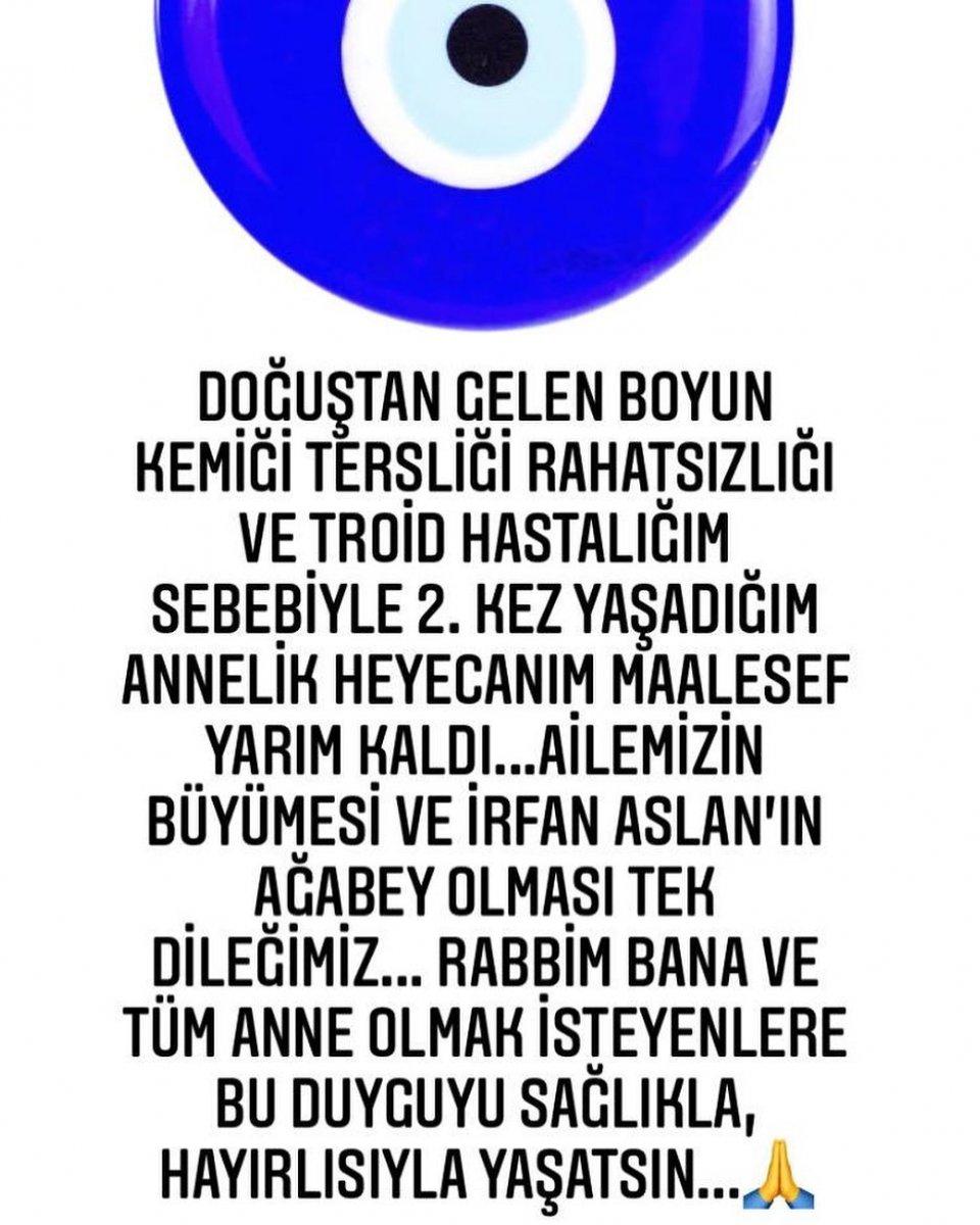 Petek Dinçöz düşük yaptı