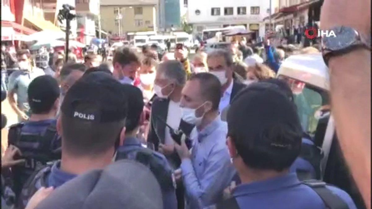 HDP’li vekillerden polise hakaret: Terbiyesiz, bana sicili söyle