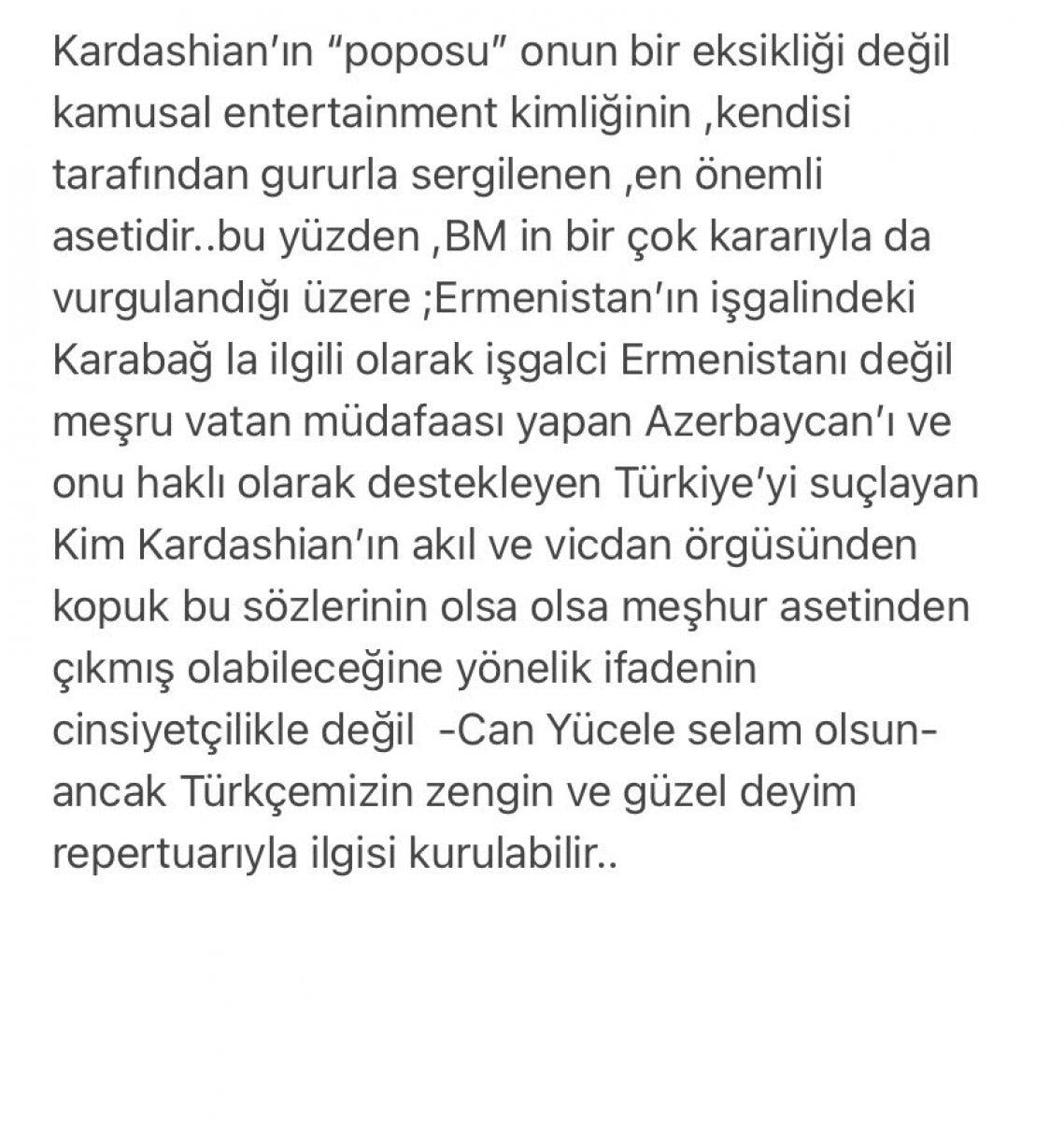 Ece Üner'den, Kim Kardashian'a yönelik sözleriyle ilgili açıklama