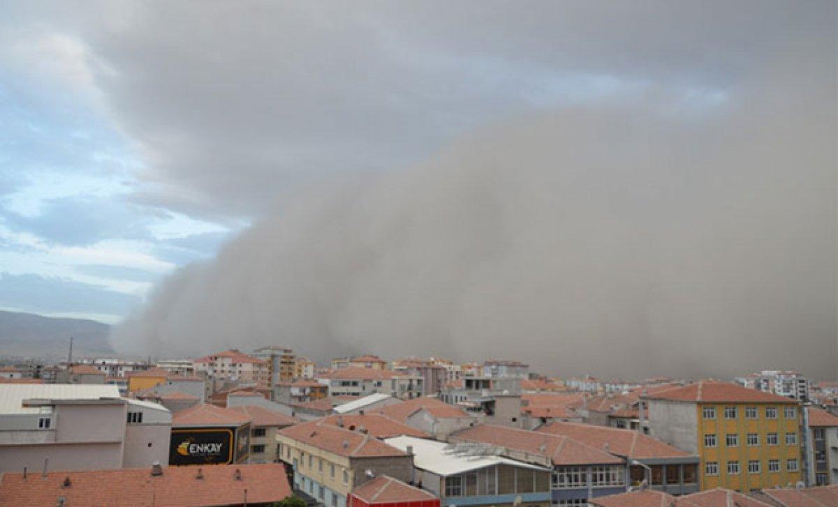 Konya'da kum fırtınası