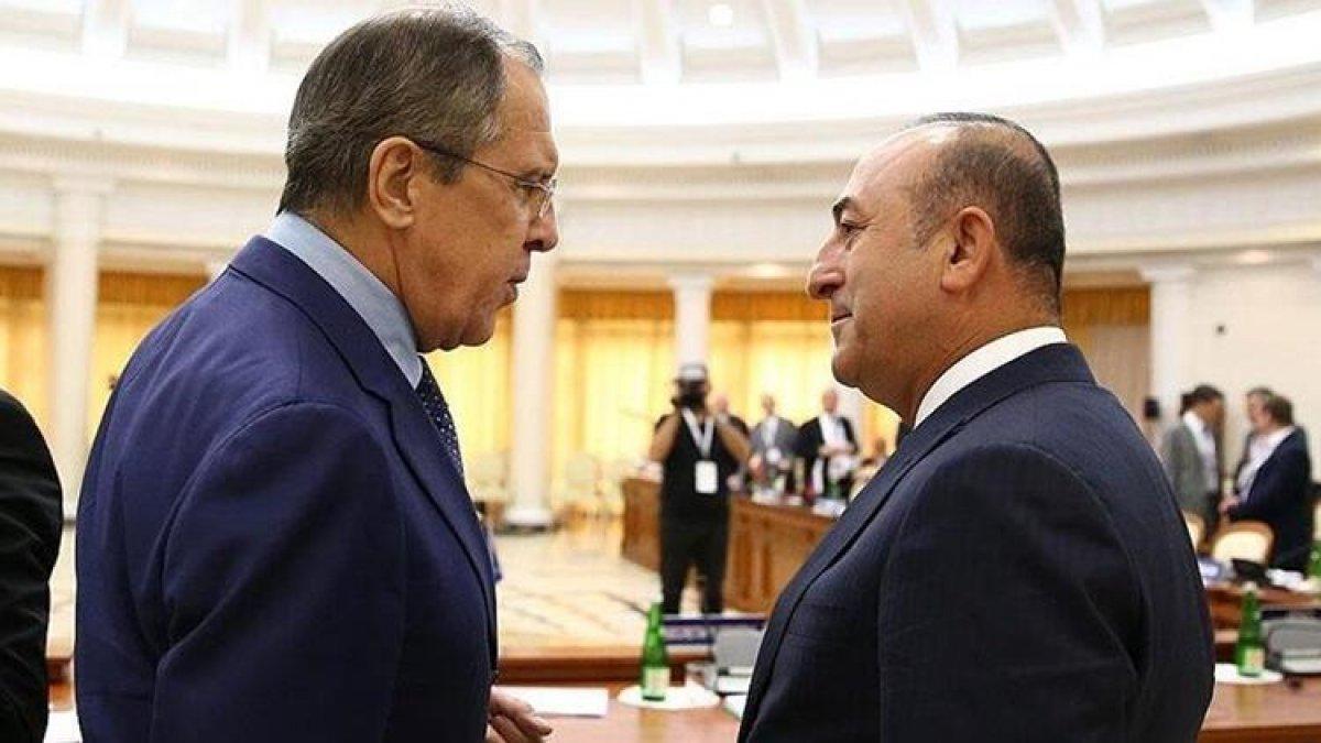 Bakan Mevlüt Çavuşoğlu, Rus mevkidaşı Lavrov ile görüştü