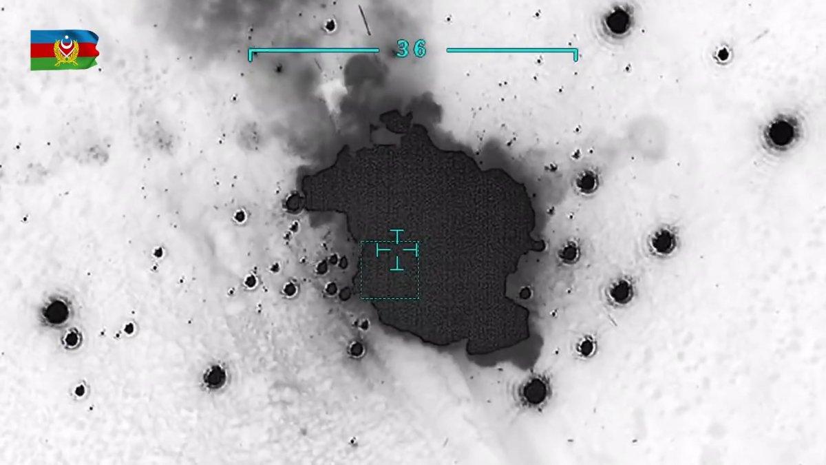 Azerbaycan ordusu Ermenistan konvoyunu yerle bir etti