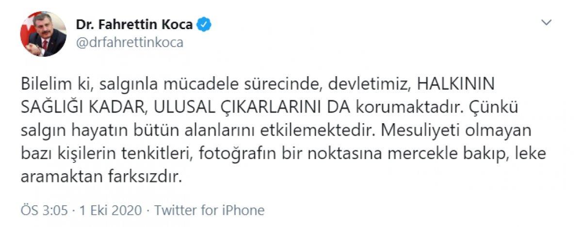 Fahrettin Koca: Bazı kişilerin tenkitleri leke aramaktan farksızdır