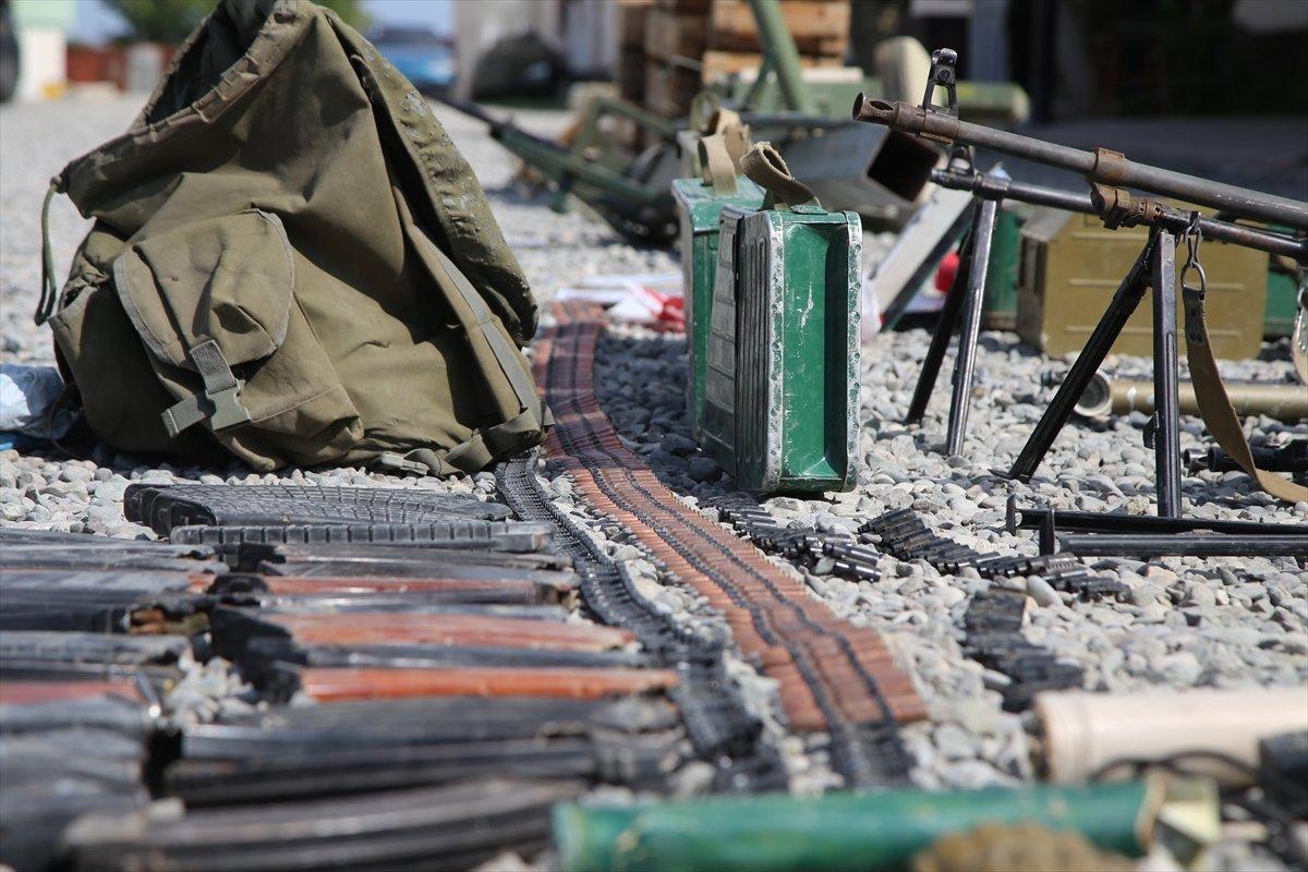 Ermenistan ordusundan ele geçirilen silah, mühimmat ve araçlar