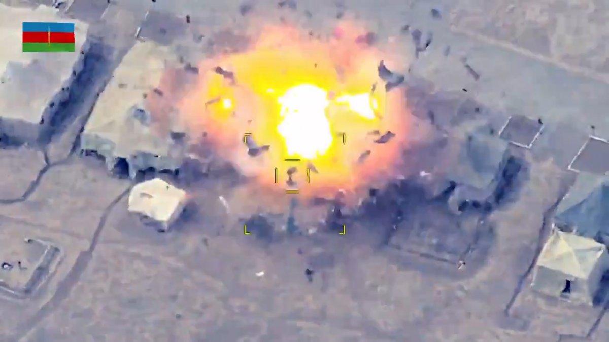 Azerbaycan ordusu, Ermeni unsurlara ait karargah ve 3 tankı imha etti