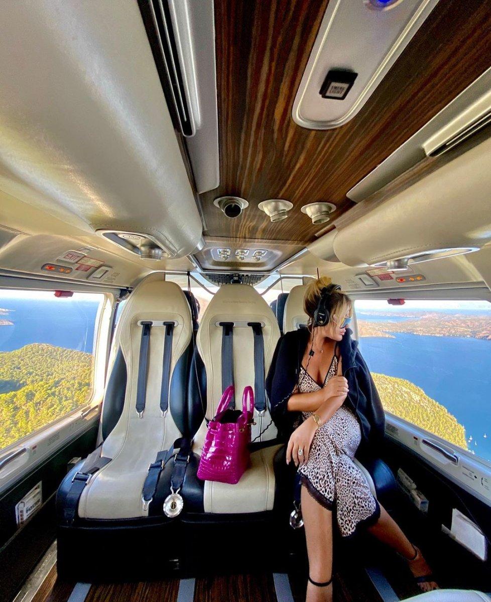 Selin Ciğerci, tatile gitmek için helikopter kiraladı