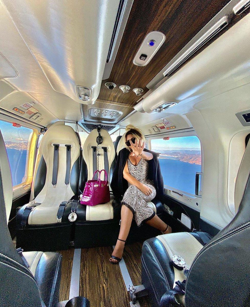 Selin Ciğerci, tatile gitmek için helikopter kiraladı