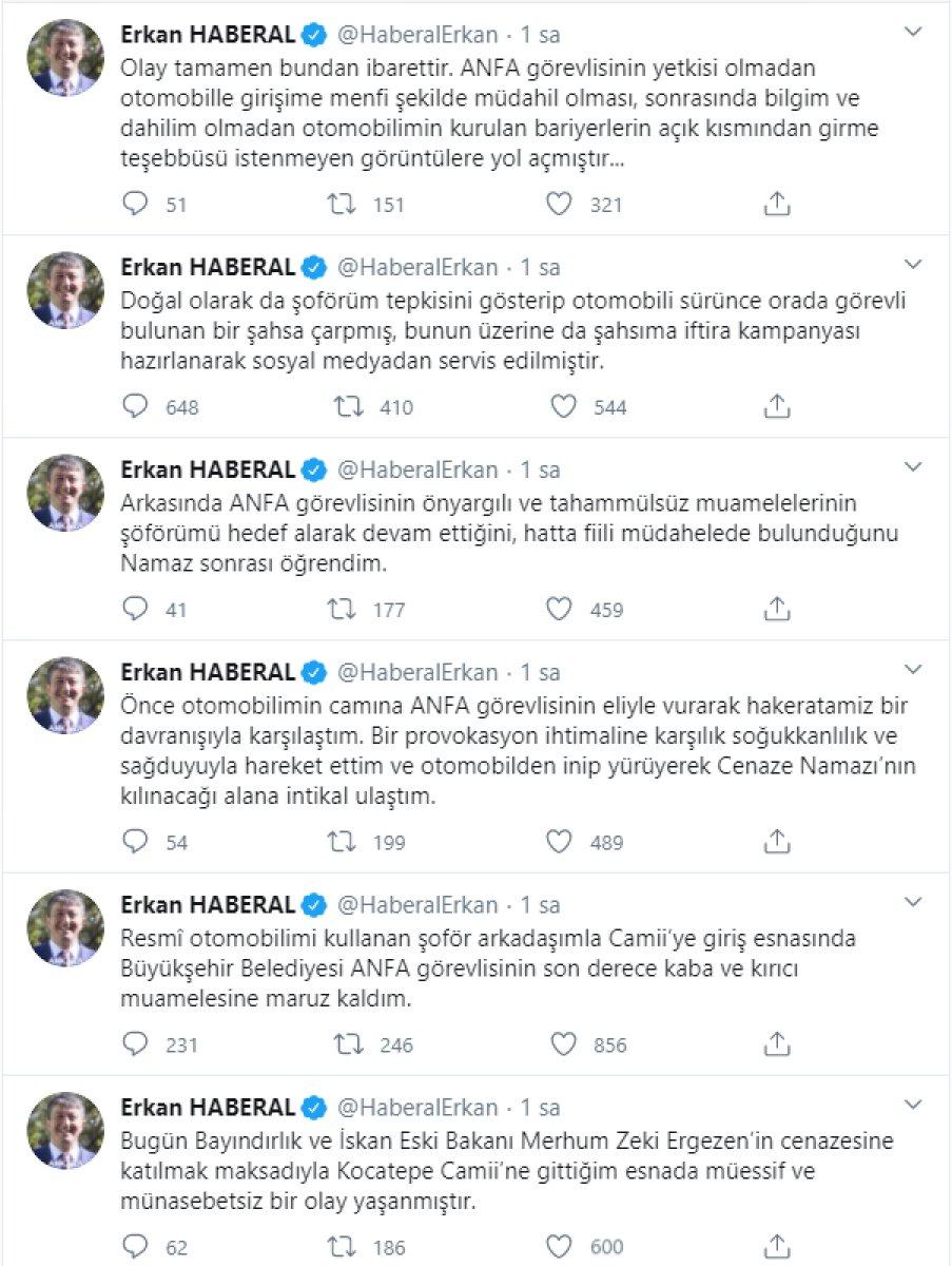 Şoförünün belediye personeline kasten çarptığı Erkan Haberal açıklama yaptı