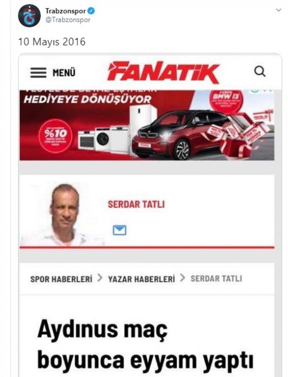 Trabzonspor'dan Serdar Tatlı paylaşımı