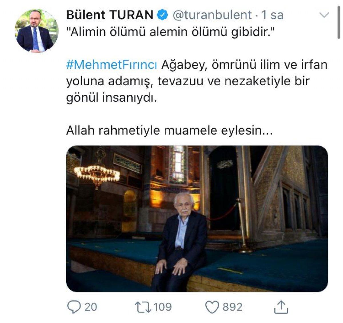 Mehmet Fırıncı vefat etti