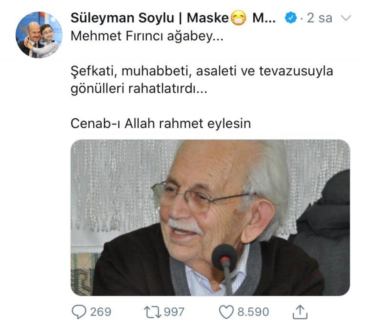 Mehmet Fırıncı vefat etti
