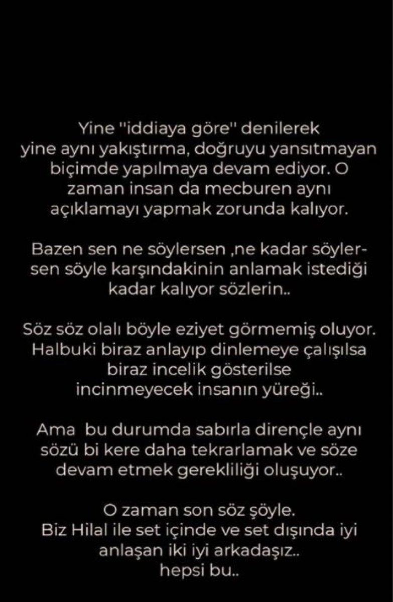 Kerem Alışık, Hilal Altunbilek'le aşk yaşadığı iddialarıyla ilgili açıklama yaptı