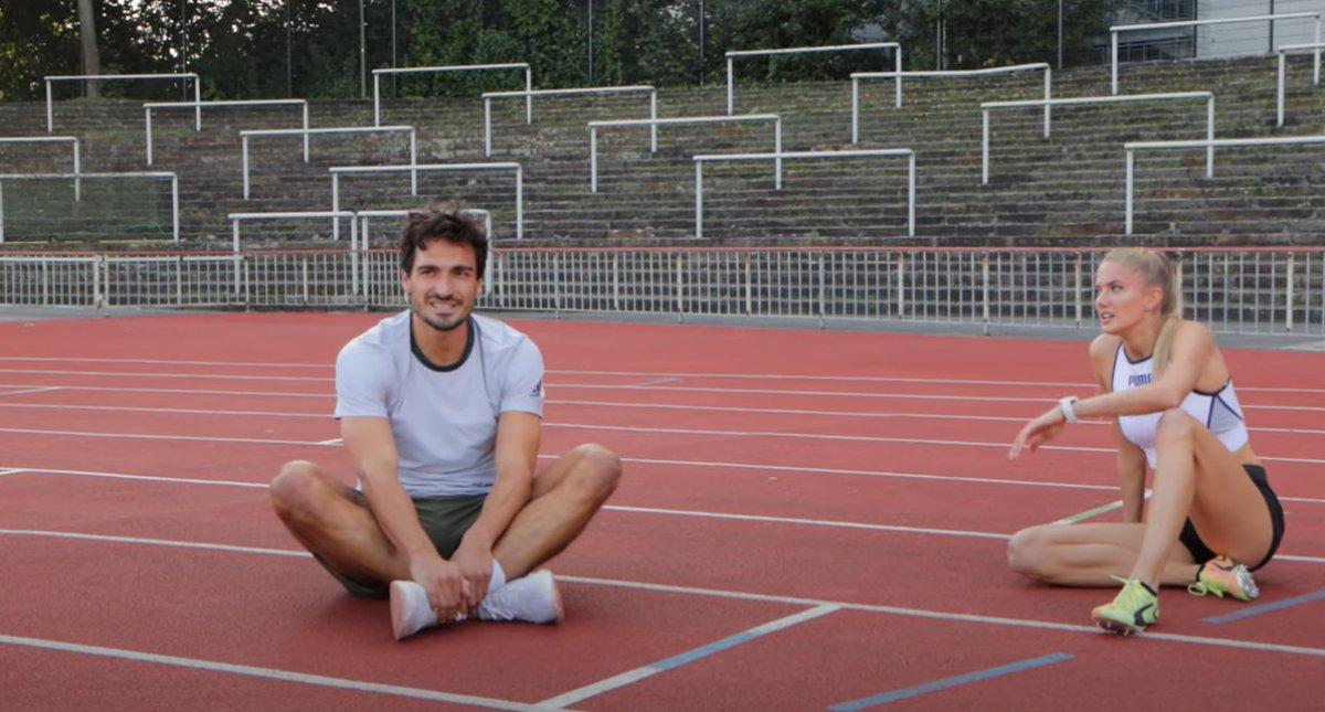 Alica Schmidt, 400 metre yarışında Mats Hummels'i geçti