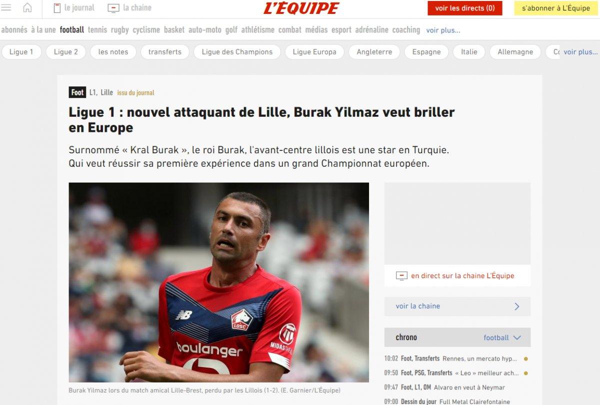 L’Equipe: Burak Yılmaz bir gol canavarı