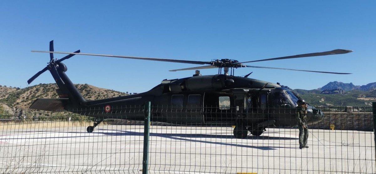 Tunceli'de kalbi duran yaşlı adam, askeri helikopterle Elazığ'a kaldırıldı