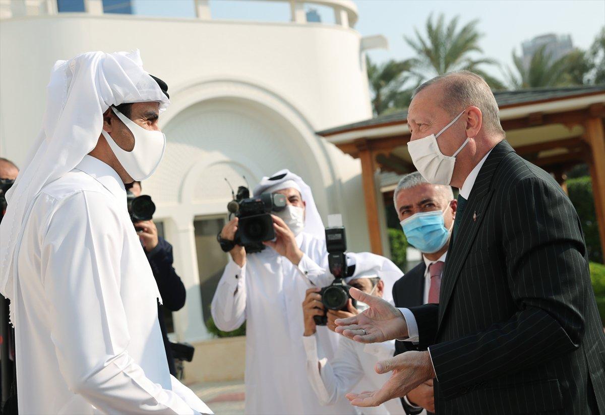 Cumhurbaşkanı Erdoğan, Katar Emiri Al Sani'yle görüştü