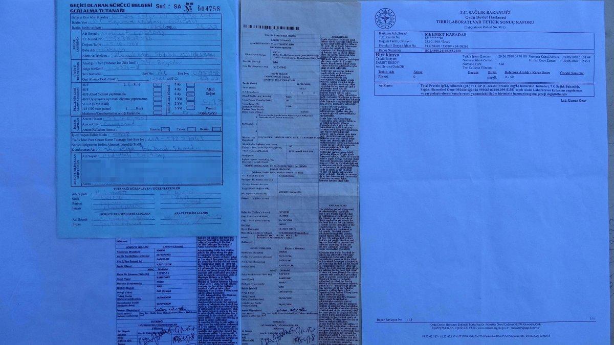 Ordu'da virüse karşı eline yüzüne kolonya döktü, trafik ekiplerinin alkol kontrolüne takıldı