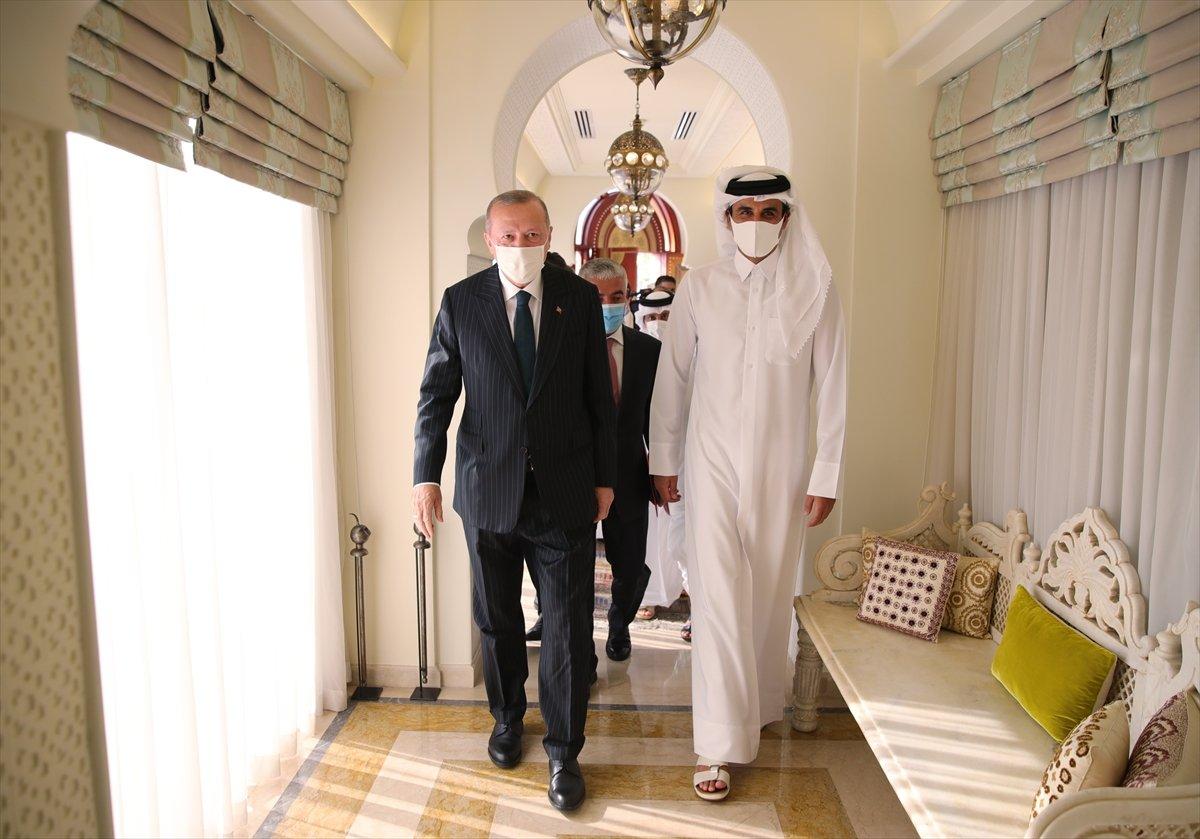 Cumhurbaşkanı Erdoğan, Katar Emiri Al Sani'yle görüştü