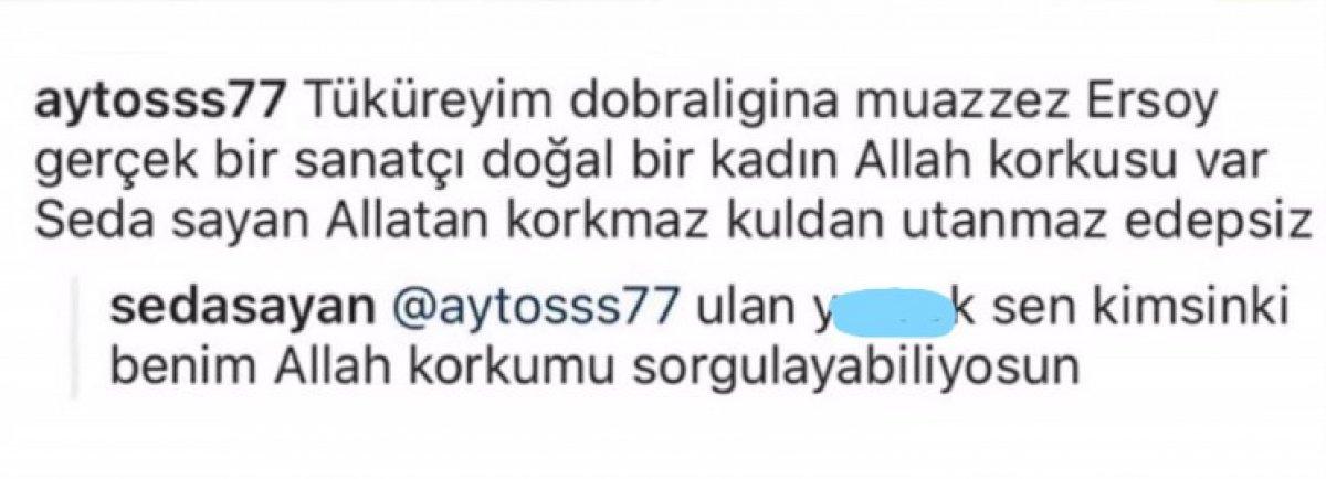 Seda Sayan takipçisine küfretti