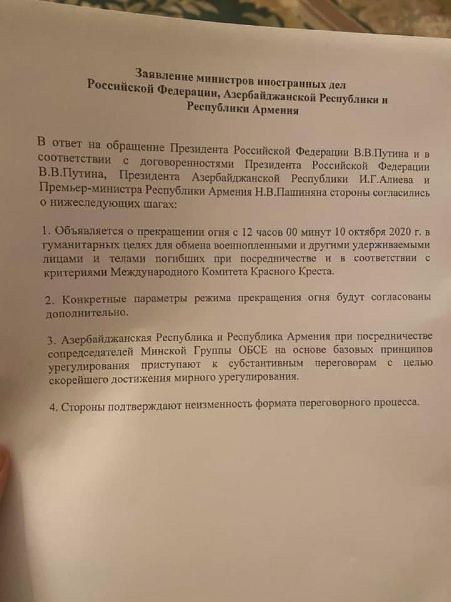 Moskova'daki ateşkes metninde Türkiye yok