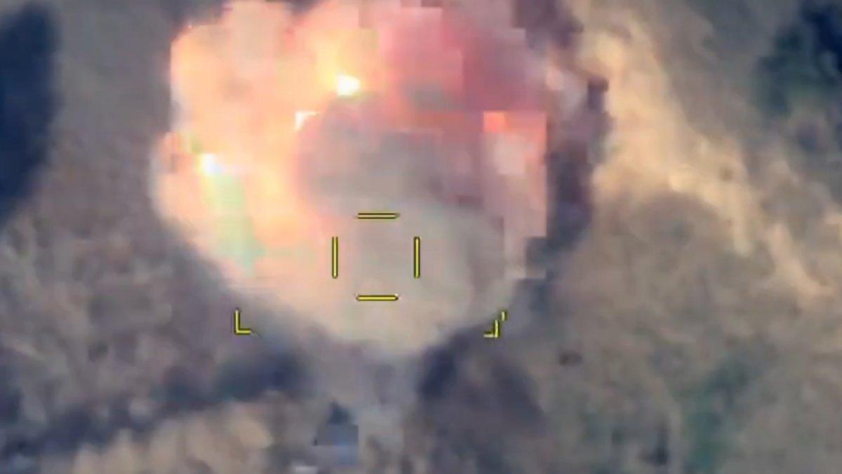 Ermeni askerlerin SİHA karşısındaki çaresiz anları