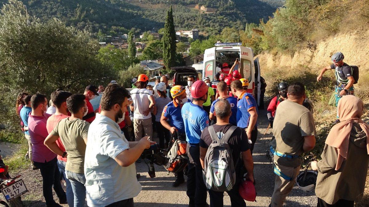 Bursa’da mahsur kalan dağcı nefes kesen operasyonla kurtarıldı